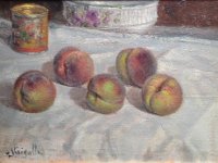 Pesche sul tavolo  Olio su MDF - 40 x 30